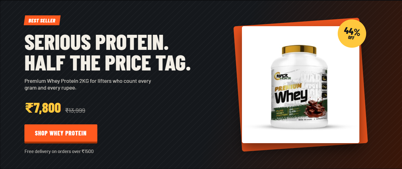 Premium Whey Protine Warior Choice Nutrition