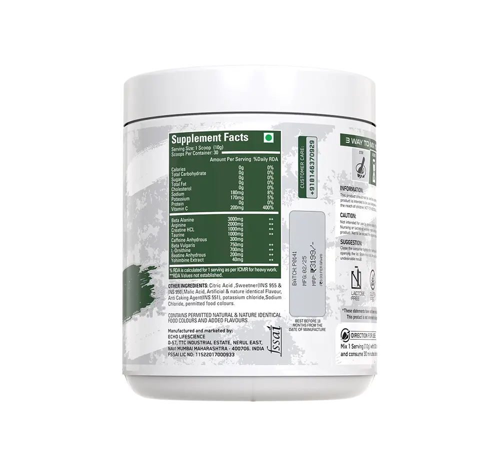 red-zone-pre-workout-supplement-ingridients Best Pre Workout Supplement Nutrition Facts